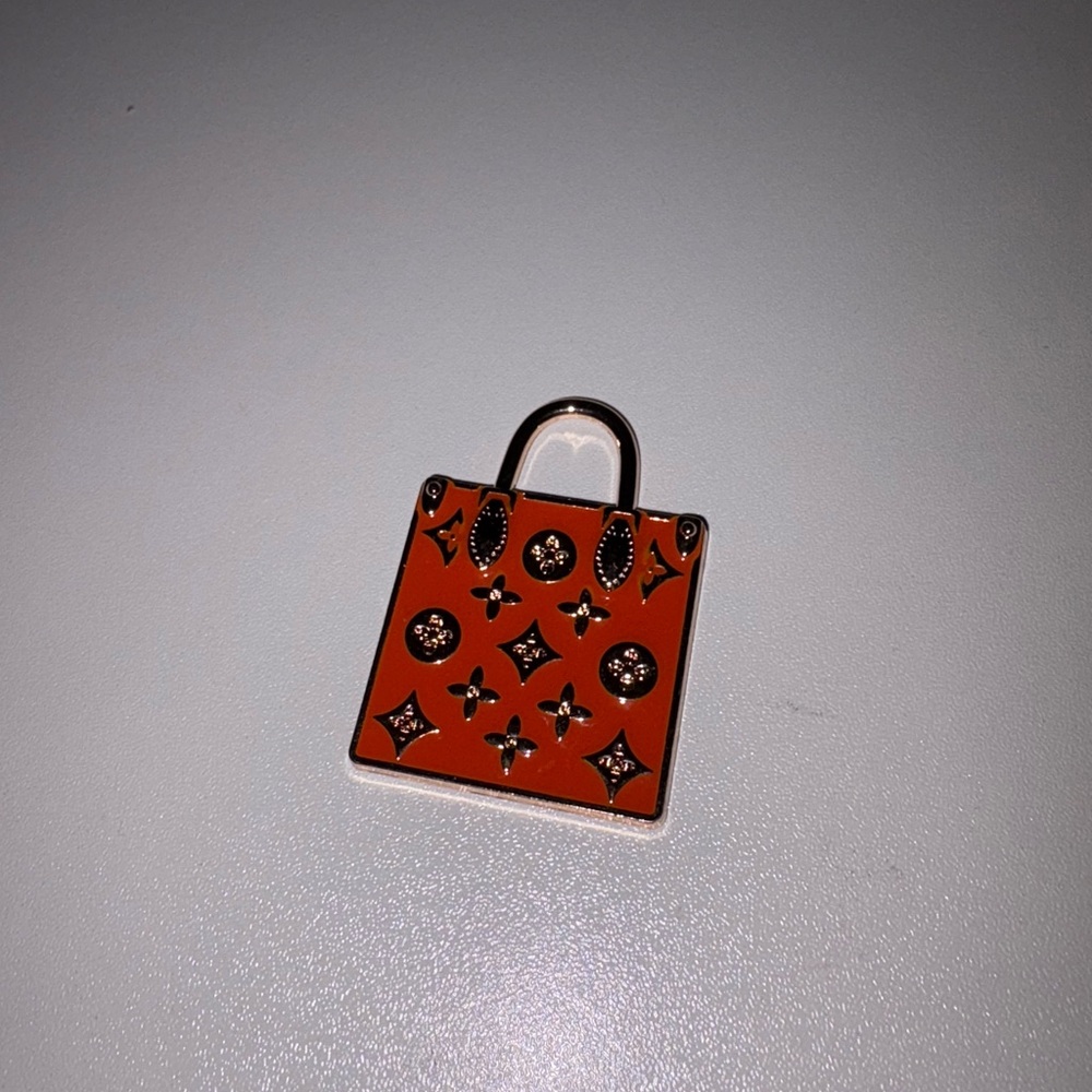 Orange Designer Tote Bag charm LV